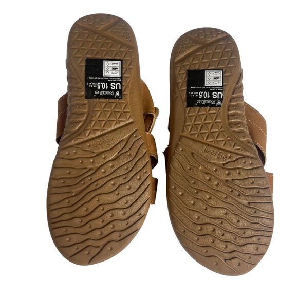 KuaiLu Eco-Friendly Sandals Womens 10.5 Tan Slides With Arch Support Durable New - Picture 5 of 10